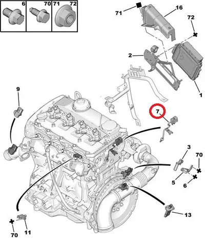 Tunnistin, jäähdytysnesteen lämpötila OEM Jumper/Boxer/Ducato 2,2HDI 2006- Euro4 - PSA 1338F0 - OE - 100% Genuine Part
