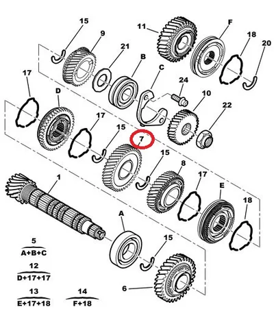 2-käigu hammasratas 41H (21X41) OEM Jumper/Boxer/Ducato MLGU  <08/2021 - PSA  9804261380 - OE - 100% Genuine Part