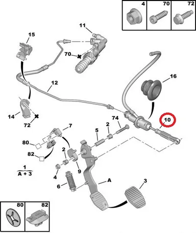 Siduri peasilinder OEM Citroen Berlingo/Peugeot Partner 2008- - PSA  9827773480 - OE - 100% Genuine Part