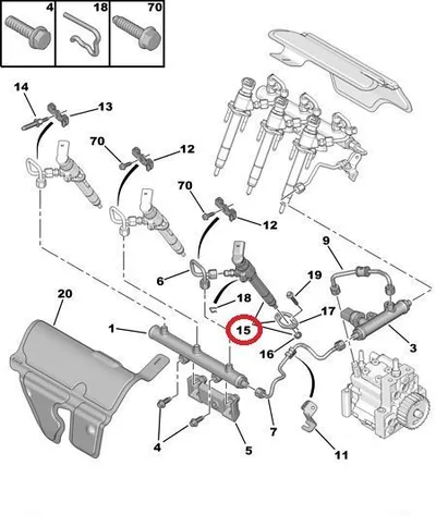 Pihusti OEM Citroen/Peugeot 2,7HDI DT17TED4 - PSA  1980H1 - OE - 100% Genuine Part