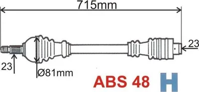 Приводной вал в сборе левая Peugeot 206 1.1-1.4HDI - T5968 Z