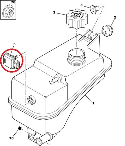 Датчик уровня охлаждающей жидкости OEM Citroen/Peugeot - PSA 1306J0 - OE - 100% Genuine Part