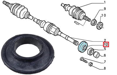 Vetoakselin tukilaakeri OEM Citroen/Peugeot/Fiat 26x60 -12 - PSA 325503 - OE - 100% Genuine Part