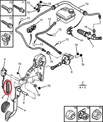 Siduripedaali vedru OEM Xsara Picasso - PSA  214856 - OE - 100% Genuine Part