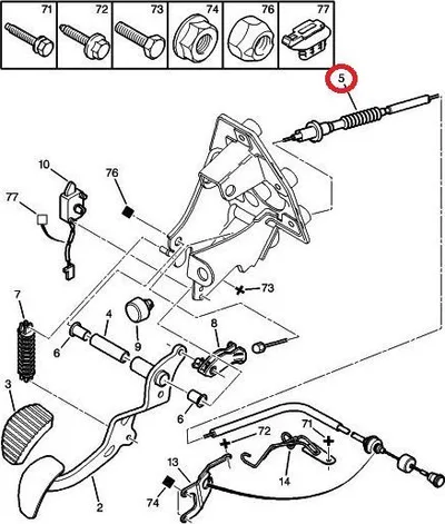 Siduritross automaatreguleerimisega OEM Citroen Xsara Picasso 1.6/1.6HDI/1.8/2.0/2.0HDI 99- - PSA  2150ASJ - OEM (no box)