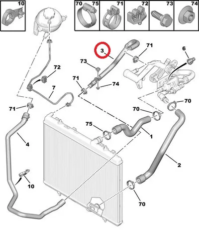 Jahutusvedeliku lõdvik OEM PSA - PSA  1317R8 - OE - 100% Genuine Part