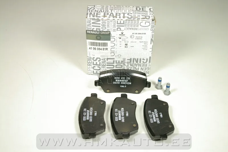 Piduriklotside komplekt eesmine OEM Renault Clio III, Modus, Kangoo II / Dacia Logan, Dokker, Lodgy, Duster - REN 410608481R - OE - 100% Genuine Part