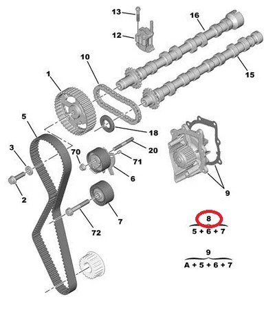Hammasrihma komplekt OEM Citroen/Peugeot 2,2HDI - PSA  0831V5 - OE - 100% Genuine Part