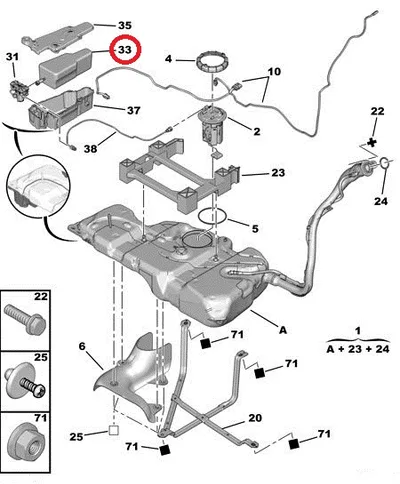 Присадка для фильтра FAP, сменный картридж OEM Citroen Berlingo/C4 Picasso, Peugeot Partner - PSA 9678101680 - OE - 100% Genuine Part