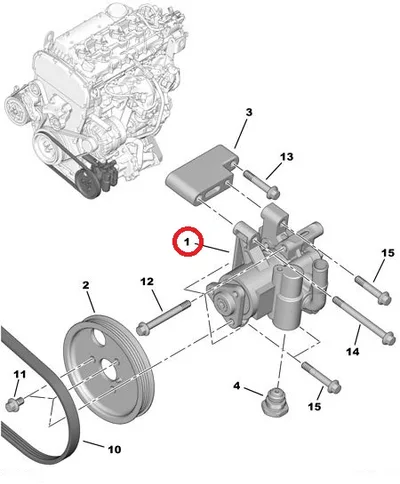 Roolivõimendi pump OEM Jumper/Boxer/Ducato 2,2HDI 2006- - PSA  4007KK - OE - 100% Genuine Part