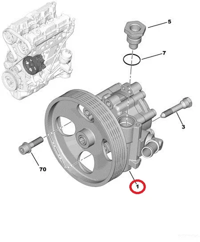 Roolivõimendi pump OEM Berlingo/Partner 1,6HDI 2008- - PSA  4007VR - OE - 100% Genuine Part