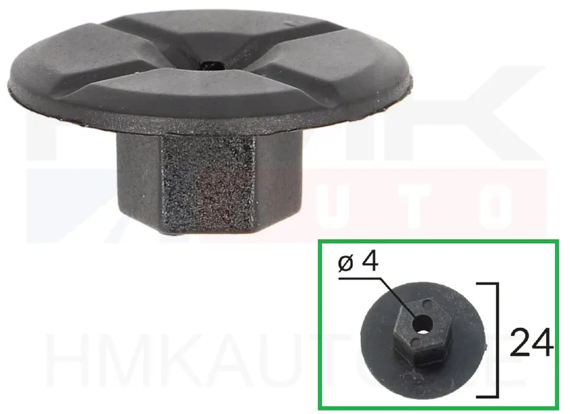 Écrou plastique de doublure d'aile PSA/BMW (1pcs.) - C10031
