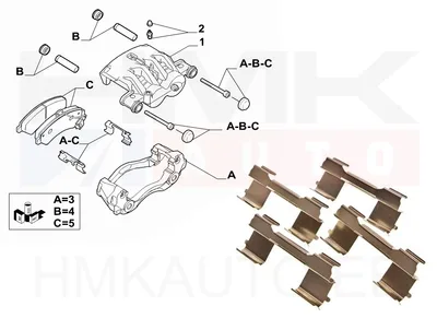 Jarrupalojen tarvikesarja, etu Jumper/Boxer/Ducato 06- (280/28mm jarrulevy) - 109-1729