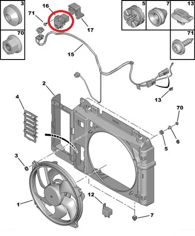Juhe ventilaatori juhtplokile 9673999880* OEM Berlingo/Partner - PSA 1611739780 - OE - 100% Genuine Part