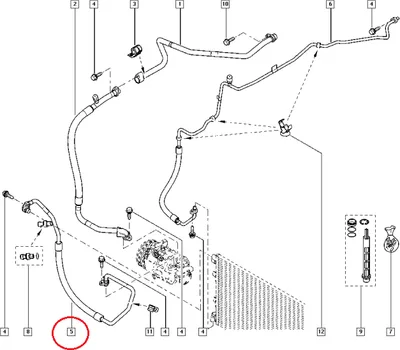 Conduite à haute pression, climatisation OEM Renault Master 2010-14  FWD - REN  924901255R - OE - 100% Genuine Part
