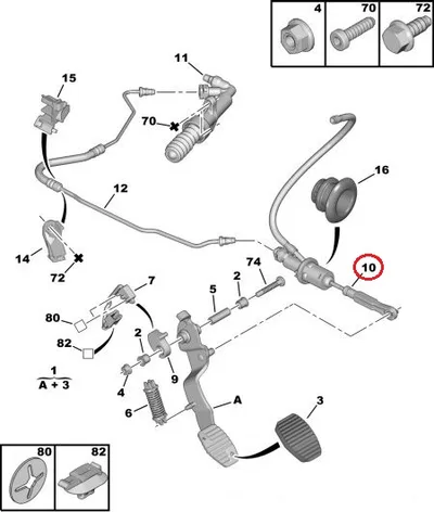 Siduri peasilinder OEM Citroen Berlingo/Peugeot Partner 2008- - PSA  2182J9 - OE - 100% Genuine Part