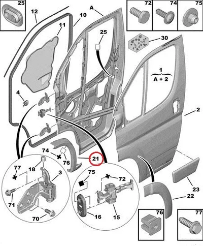Esi rattakoopa liist parem OEM Jumper/Boxer/Ducato 2006-2018 - PSA  8545HE - OE - 100% Genuine Part