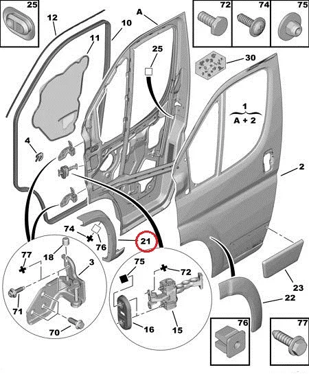 Esi rattakoopa liist parem OEM Jumper/Boxer/Ducato 2006-2018 - PSA 8545HE - OE - 100% Genuine Part