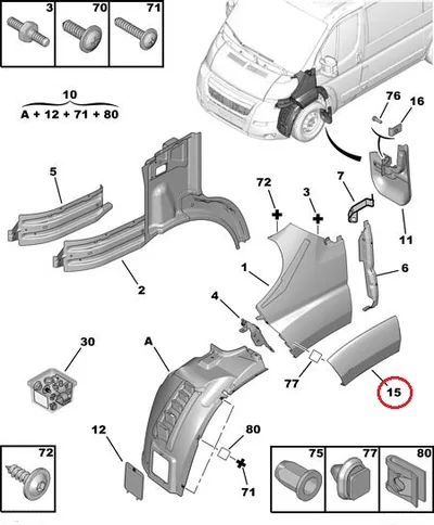 Esitiiva liist parem OEM Jumper/Boxer/Ducato 2006-2014 - PSA  1610461680 - OE - 100% Genuine Part