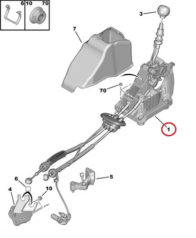 Комплект тросов КПП Citroen C4/DS4 ML6C КПП - PSA 2400LTJ - OEM (no box)