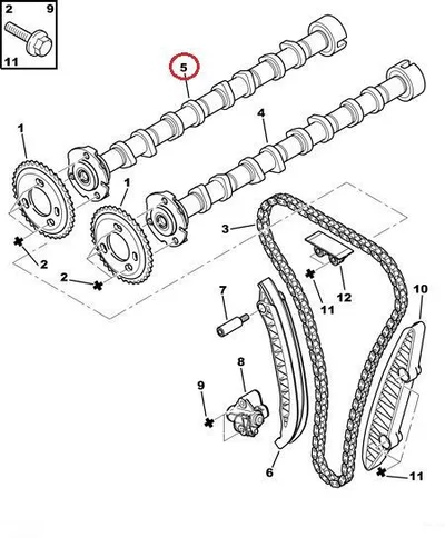Nukkvõll väljalase OEM Jumper/Boxer/Ducato 2,2HDI 2006- - PSA  0801EC - OE - 100% Genuine Part