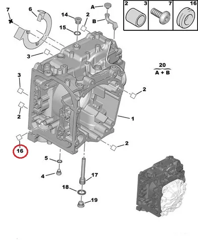 Käigukasti tihend OEM AL4 - PSA 221916 - OE - 100% Genuine Part