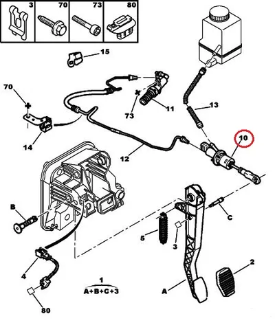 Siduri peasilinder OEM Citroen C5/C6/Peugeot 407 - PSA  218234 - OE - 100% Genuine Part