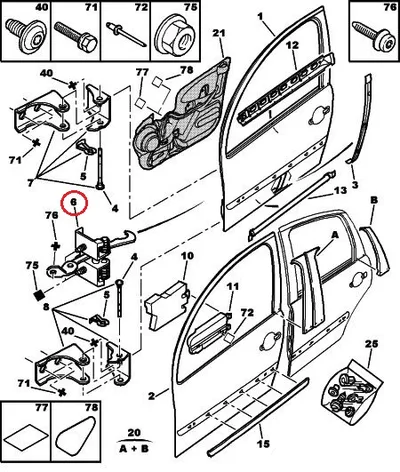 Uksepiiraja esiuksele OEM Citroen C3 - PSA  9181H1 - OE - 100% Genuine Part