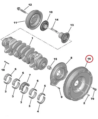 Siduri täiskomplekt koos hoorattaga OEM Citroen Jumper, Peugeot Boxer 2,2HDI 06- - PSA  1613196880 - OE - 100% Genuine Part