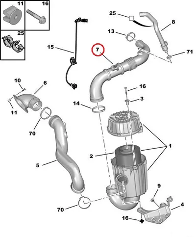 Õhufiltri toru OEM Jumper/Boxer/Ducato 2,2HDI 2006-  Euro4 - PSA  143491 - OE - 100% Genuine Part