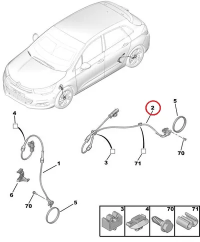 ABS andur tagumine OEM Citroen C4 I/II, DS4 - PSA  4545L0 - OE - 100% Genuine Part