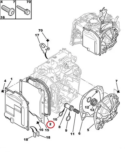 Käigukasti otsakaane tihend OEM Renault/PSA AL4 , AT8, DP0 - PSA 220940 - OE - 100% Genuine Part