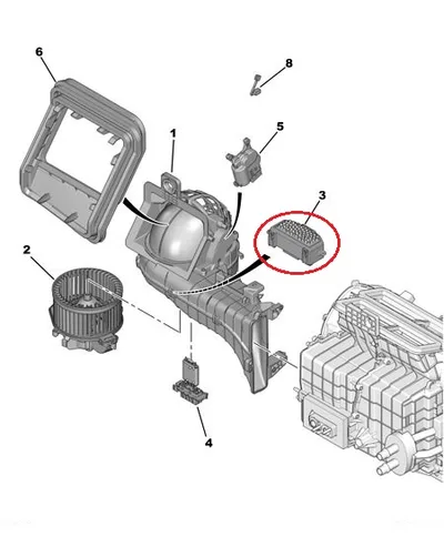 Salongiventilaatori juhtplokk OEM Citroen C4 Picasso - PSA 6441CE - OE - 100% Genuine Part