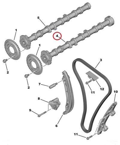 Nukkvõll sisselase OEM Jumper/Boxer/Ducato 2,2HDI 2006- - PSA  0801LL - OE - 100% Genuine Part