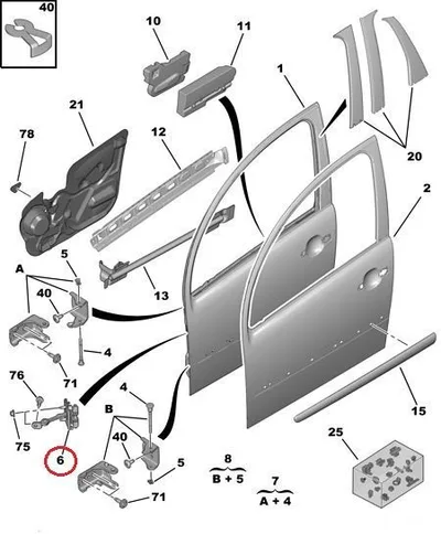 Uksepiiraja esiuksele OEM Citroen C3 - PSA  9181N0 - OE - 100% Genuine Part