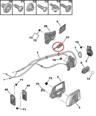 Keskluku mootor OEM Peugeot 1007 - PSA 661536 - OE - 100% Genuine Part