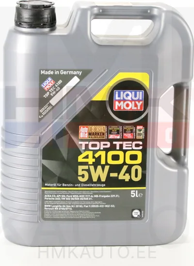 TOP TEC 4100 5W-40 hüdrokrakk õli 5L - LI9511 - Liqui Moly