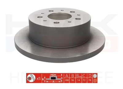 Piduriketas tagumine Jumper/Boxer/Ducato 2006- 15" 280/16mm - DF4770 - TRW