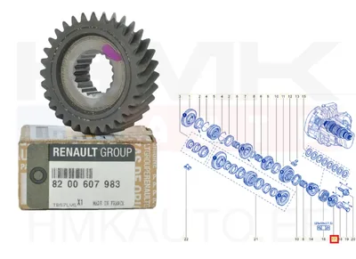 5-käigu hammasratas 31H OEM Renault Kangoo (JC5) - REN  8200608005 - OE - 100% Genuine Part