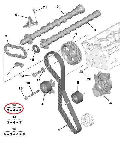 Hammasrihma komplekt OEM Citroen/Peugeot/Fiat 2,0HDI DW10CE/D 2010- - PSA  0831W1 - OE - 100% Genuine Part