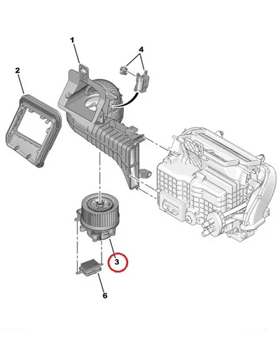 Salongiventilaator OEM Peugeot 3008/5008 , Citroen DS5 - PSA 6441CP - OE - 100% Genuine Part