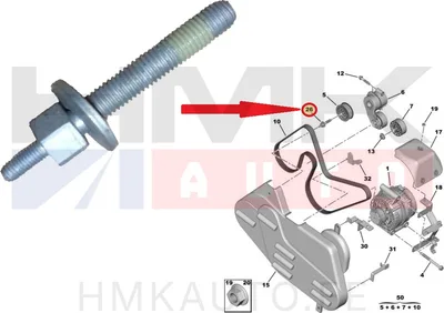 Rihmakatte kinnituspolt OEM Jumper/Boxer 2,2HDi - PSA  1608981380 - OE - 100% Genuine Part