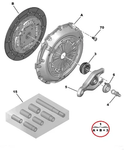 Sidurikomplekt OEM Peugeot/Citroen 1,6HDI (BE4R k.kast) - PSA  1611273280 - OE - 100% Genuine Part