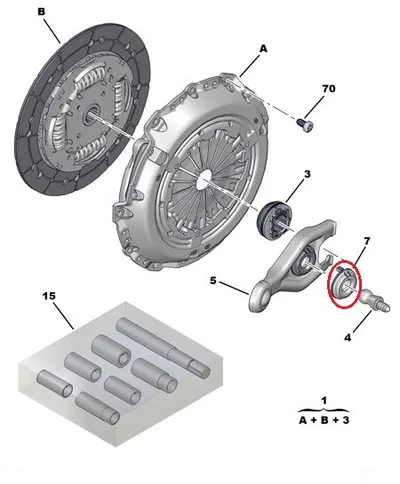 Douille de fourchette de débrayage, embrayage OEM Citroen/Peugeot - PSA 9676898980 - OE - 100% Genuine Part