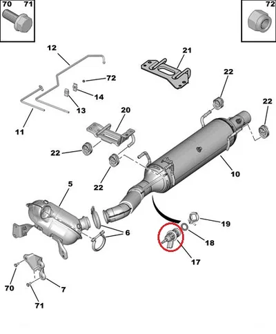AdBlue pihusti OEM Citroen/Peugeot 2,0HDI/2,2HDI - PSA 9801187080 - OE - 100% Genuine Part