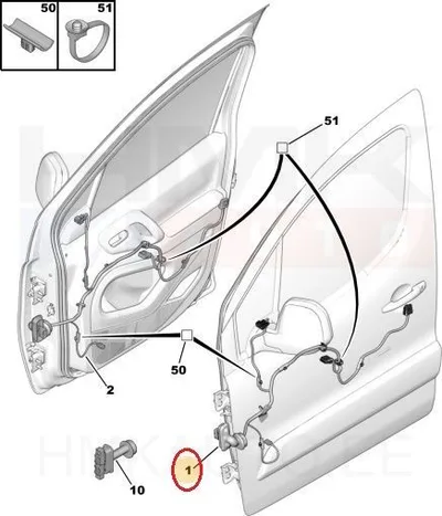 Проводка передней левой двери OEM Citroen Berlingo/Peugeot Partner 09- - PSA  6559ZK - OE - 100% Genuine Part
