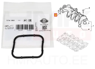 Прокладка впускного коллектора Citroen/Peugeot/Ford 1,6HDi - 574.180 - Elring