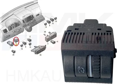 Commande d'éclairage du tableau de bord OEM VW T5 - 6Q0941334 9B9 - OE - 100% Genuine Part