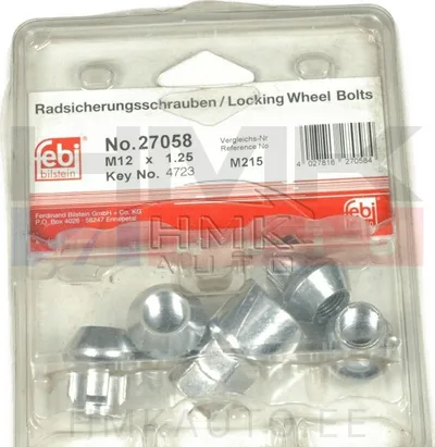 Pyörän mutteri M12x1,25 - 27058 - Febi Bilstein