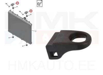 Jahutusradiaatori fikseerimis puks ülemine OEM Citroen/Peugeot - PSA  131299 - OE - 100% Genuine Part